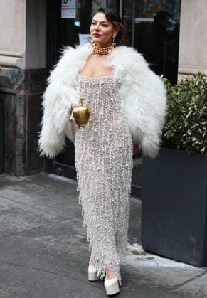 NYFW - Cult Gaia Outside Guest attends the Cult Gaia show suring the New York Fashion Week, NY on February 15, 2026. Photo by Charles Guerin ABACAPRESS.COM New York city NY United States  Copyright: xGuerinxCharles ABACAx