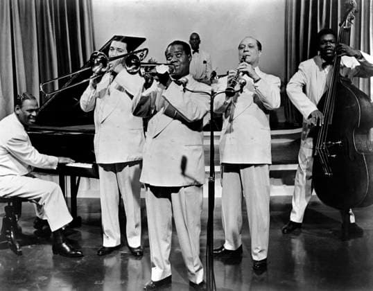 RECORD DATE NOT STATED Louis Armstrong with Jack Teagarden and Barney Bigard 1950 **I.V. EDITORIAL USE ONLY  Copyright: x