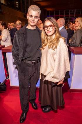Fabian Grischkat and his wife as guests at the NRW reception at the 76 Berlinale 2026 at the Representation of the State of North Rhine-Westphalia to the Federal Government, on Sunday 15 02 2026 in Berlin Berlin Germany