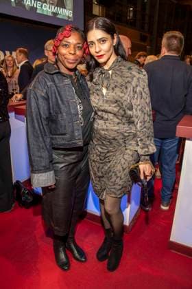 Dela Dabulamanzi and Pegah Ferydoni as guests at the NRW Reception at the 76 Berlinale 2026 at the Representation of the State of North Rhine-Westphalia to the Federal Government,on Sunday 15 02 2026 in Berlin Berlin Germany