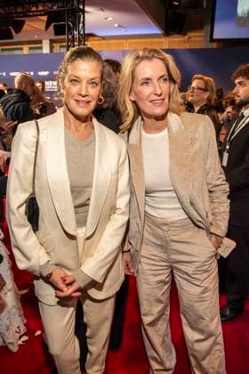 Maria Furtwaengler with Marie Baeumer as guests at the NRW reception at the 76 Berlinale 2026 in the Representation of the State of North Rhine-Westphalia to the Federal Government, on Sunday 15 02 2026 in Berlin Berlin Germany