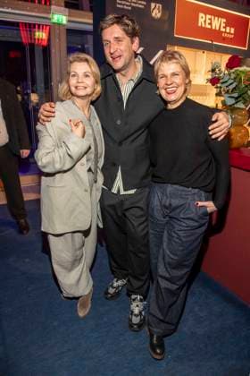 Annette Frier, Sebastian Schwarz and Cordula Stratmann as guests at the NRW reception at the 76 Berlinale 2026 at the Representation of the State of North Rhine-Westphalia to the Federal Government,on Sunday 15 02 2026 in Berlin Berlin Germany