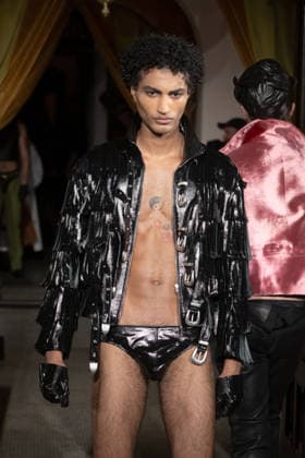 Zaldy - Runway - February 2026 New York Fashion Week, New York, USA - 15 Feb 2026 A model walks the runway at the Zaldy fashion show during New York Fashion Week at Hotel Chelsea on February 15, 2026 in New York City. New York United States Copyright: xRonxAdarx xSOPAxImagesx _radar_zaldy_20260215_03417