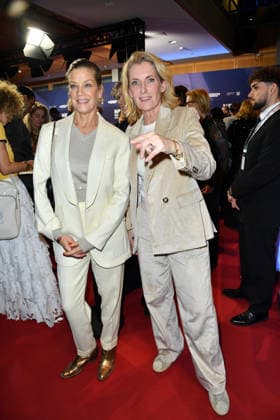 Marie Bäumer and Maria Furtwaengler at the NRW reception at the 76th Berlin International Film Festival 150226