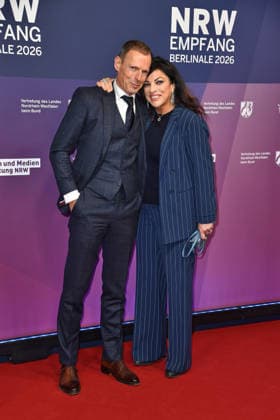 Michael Zechbauer with his wife Alice Brauner at the NRW reception at the 76th Berlin International Film Festival 150226