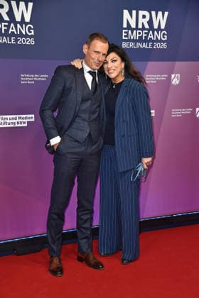 Michael Zechbauer with his wife Alice Brauner at the NRW reception at the 76th Berlin International Film Festival 150226