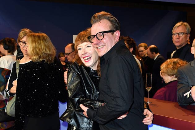 Sarah Bauerett and Ronald Kukulies at the NRW reception at the 76th Berlin International Film Festival 150226
