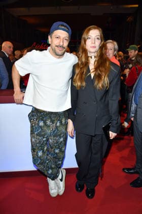 Fahri YardÄ±m and Pheline Roggan at the NRW reception at the 76th Berlin International Film Festival 150226