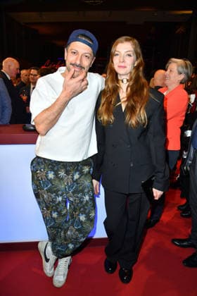 Fahri YardÄ±m and Pheline Roggan at the NRW reception at the 76th Berlin International Film Festival 150226