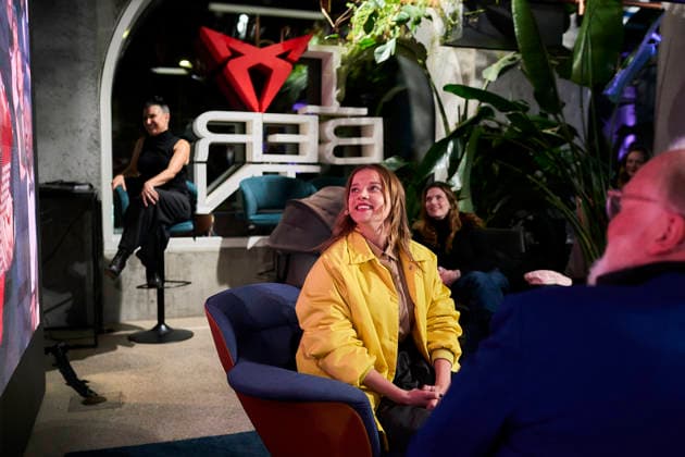 Actors Talk at Cupra in Berlin with JellaHase Berlin Georg Seitz, Jella Haase in Prada 76 Berlin International Film Festival Actors Talk in the Cupra City Garage with JellaHase Copyright: xEventpressxRadkex