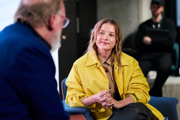 Actors Talk at Cupra in Berlin with JellaHase Berlin Georg Seitz, Jella Haase in Prada 76 Berlin International Film Festival Actors Talk in the Cupra City Garage with JellaHase Copyright: xEventpressxRadkex