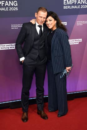 Alice Brauner with husband Michael Zechbauer at the 23 NRW reception of the state of NRW and the Film und Medienstiftung NRW as part of the Berlinale 2026 at the Representation of the State of North Rhine-Westphalia Berlin, 15 02 2026 Foto:xC.xNiehausx xFuturexImagex nrw_6212