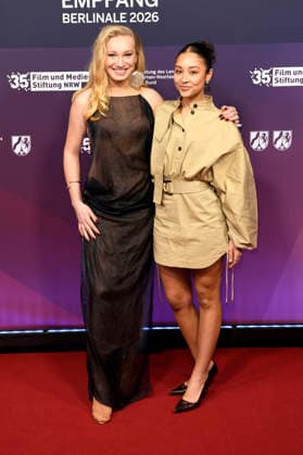 Helena Zengel and Samirah Breuer at the 23 NRW Reception of the State of NRW and the Film und Medienstiftung NRW as part of the Berlinale 2026 at the Representation of the State of North Rhine-Westphalia Berlin, 15 02 2026 Foto:xC.xNiehausx xFuturexImagex nrw_6239