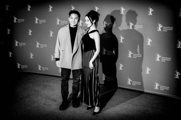Photocall for We are all strangers , Grand Hyatt Berlin, Berlin, Germany Koh Jia Ler and Regene Lim poses at the Photocall for We are all strangers during Berlinale (Berlin Film Festival) at Grand Hyatt Berlin, Berlin, , Germany on 16 February 2026. Editors Note: Image converted to monochrome, Credit:Julie Edwards Avalon  Copyright: xJuliexEdwardsx xAvalonx 1075528243