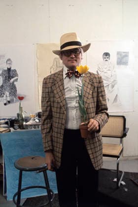 RECORD DATE NOT STATED David Hockney at Gemini GEL artist s studio in Los Angeles, California during the making of the film Reaching Out 1973 EDITORIAL USE ONLY  Copyright: xSidxAveryx