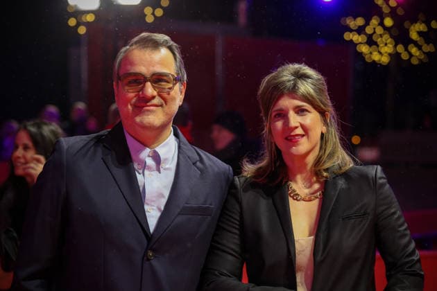 February 16, 2026, Berlin, Germany: Hungarian director Kornel Mundruczo (L) and Hungarian screenwriter Kata Weber attend the screening of At the Sea during the 76th Berlin International Film Festival, in Berlin. The 76th Berlinale runs from 12 to 22 February 2026. Berlin Germany - ZUMAf146 20260216_zip_f146_043 Copyright: xRouzbehxFouladix