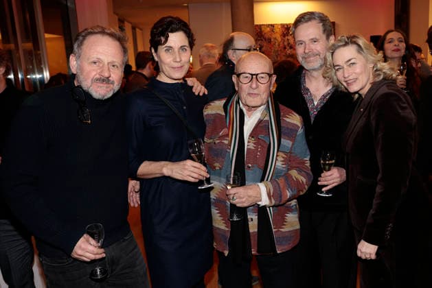 Samuel Finzi, Nina Kunzendorf, Volker Schloendorff, Matthias Matschke and Gesine Cukrowski at the award ceremony of the Order of the Chevalier for Art and Literature during the Berlinale Soiree Francaise du Cinema at the French Embassy on 16 02 2026 in Berlin Berlinale Soiree Francaise 2026 Award Ceremony of the Order of the Chevalier