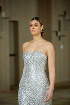 February 16, 2026, New York, New York, USA: A model walks the runway during the Veejay Floresca Fall Winter 26 show at New York Fashion Week in New York City. New York USA  - ZUMAs237 20260216_aap_s237_018 Copyright: xMarkxJ.xSullivanx
