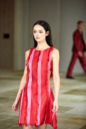 February 16, 2026, New York, New York, USA: A model walks the runway during the Veejay Floresca Fall Winter 26 show at New York Fashion Week in New York City. New York USA  - ZUMAs237 20260216_aap_s237_028 Copyright: xMarkxJ.xSullivanx