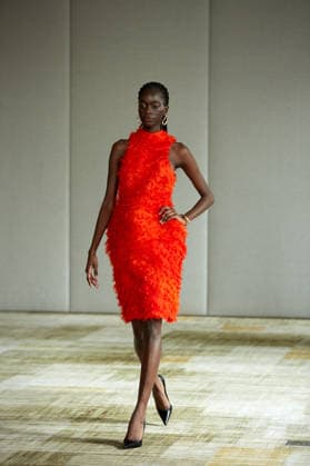 February 16, 2026, New York, New York, USA: A model walks the runway during the Veejay Floresca Fall Winter 26 show at New York Fashion Week in New York City. New York USA  - ZUMAs237 20260216_aap_s237_030 Copyright: xMarkxJ.xSullivanx