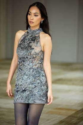 February 16, 2026, New York, New York, USA: A model walks the runway during the Veejay Floresca Fall Winter 26 show at New York Fashion Week in New York City. New York USA  - ZUMAs237 20260216_aap_s237_033 Copyright: xMarkxJ.xSullivanx