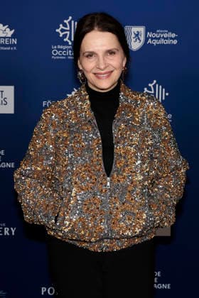 Juliette Binoche at the award ceremony of the Order of Knighthood for Art and Literature during the Berlinale Soiree Francaise du Cinema at the French Embassy on 16 02 2026 in Berlin Juliette Binoche at the Berlinale Soiree Francaise du Cinema in Berlin