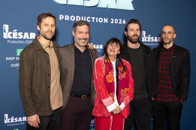 Diner Des Producteurs - Cesar 2026 Bastien Daret, Benoit Quainon, Sylvie Pialat, Arthur Goisset Mohamed and Robin Robles attends the Diner Des Producteurs - Producer s Dinner during Cesar 2026 at Hotel InterContinental Paris on February 16, 2026 in Paris, France. Photo by Nasser Berzane ABACAPRESS.COM Paris France  Copyright: xBerzanexNasser ABACAx