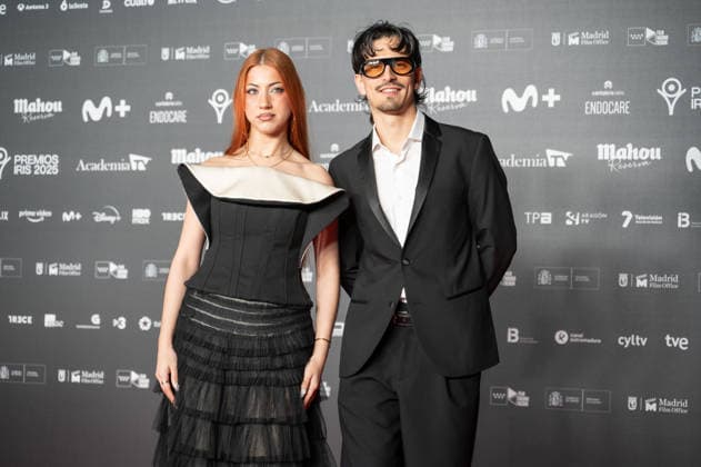 February 16, 2026, Madrid, Spain: Tony Grox and Lucy Calys attend the red carpet of the Iris Awards at the Teatro Real in Madrid. Madrid Spain - ZUMAs197 20260216_aaa_s197_215 Copyright: xAtilanoxGarciax