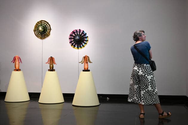 A VELVET ANT A FLOWER AND A BIRD PREVIEW, Works by Tamara Henderson on display during a preview of A Velvet Ant, A Flower And A Bird an exhibition curated Chus Martinez at the Potter Museum of Art, Melbourne, Tuesday, February 17, 2026. ( NO ARCHIVING MELBOURNE VICTORIA AUSTRALIA  Copyright: xAAPxIMAGEx 20260217180522148248