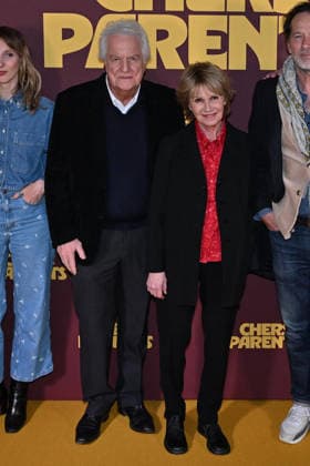Chers Parents Premiere - Paris Andre Dussollier and Miou Miou posing at the photocall for Chers Parents Premiere at UGC Bercy in Paris, France on February 16, 2026. Photo by Christophe Meng ABACAPRESS.COM Paris France  Copyright: xMengxChristophe ABACAx