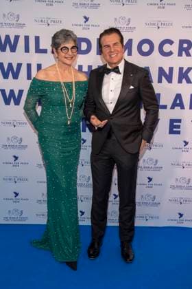 Vincent De Paul and his wife as guests at the Cinema For Peace Gala 2026 at the Hotel Adlon Kempinski on 16 02 2026 in Berlin Berlin Germany