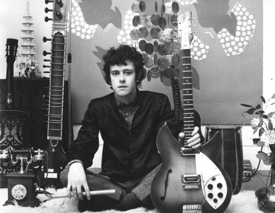 Singer Songwriter Donovan 1946 - Oct 2, 1970 - London, England, United Kingdom - DONOVAN (born DONOVAN PHILIPS LEITCH, 10 May 1946) is a Scottish singer, songwriter and guitarist. He developed an eclectic and distinctive style that blended folk, jazz, pop, psychedelia, and world music (notably calypso). PICTURED - Maida Vale, Paddington, London, England - Singer musician DONOVAN, 19, relaxing at Maida Vale home with some of his instruments he plays, including a wooden flute wind instrument recorder, sitar, electric and acoustic guitar. Copyright: xKeystonexPressxAgencyx