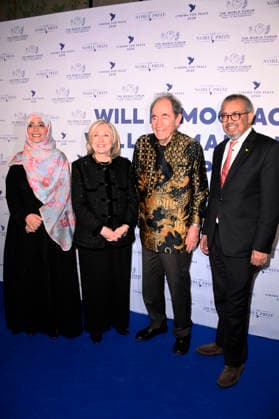 Tawakkol Karman, Hillary Clinton, Albie Sachs and Tedros Adhanom Ghebreyesus at the Cinema For Peace Gala 2026 at the Hotel Adlon Kempinski Berlin, 16 02 2026 Foto:xN.xKubelkax xFuturexImagex cinema_6276
