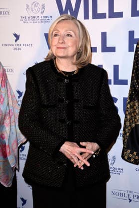 Hillary Clinton at the Cinema For Peace Gala 2026 at the Hotel Adlon Kempinski Berlin, 16 02 2026 Foto:xN.xKubelkax xFuturexImagex cinema_6280