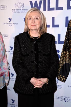 Hillary Clinton at the Cinema For Peace Gala 2026 at the Hotel Adlon Kempinski Berlin, 16 02 2026 Foto:xN.xKubelkax xFuturexImagex cinema_6281
