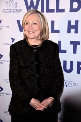 Hillary Clinton at the Cinema For Peace Gala 2026 at the Hotel Adlon Kempinski Berlin, 16 02 2026 Foto:xN.xKubelkax xFuturexImagex cinema_6282