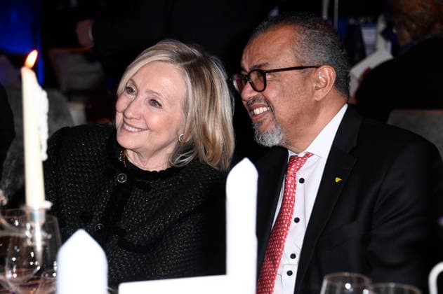 Hillary Clinton and Tedros Adhanom Ghebreyesus at the Cinema For Peace Gala 2026 at the Hotel Adlon Kempinski Berlin, 16 02 2026 Foto:xN.xKubelkax xFuturexImagex cinema_6286