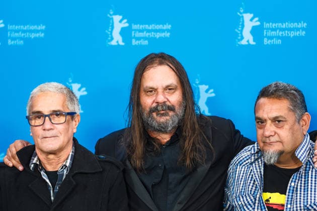 Photocall for Wolfram , Grand Hyatt Berlin, Berlin, Germany Steven McGregor, Warwick Thornton, David Tranter poses at the Photocall for Wolfram during Berlinale (Berlin Film Festival) at Grand Hyatt Berlin, Berlin, , Germany on 17 February 2026., Credit:Julie Edwards Avalon  Copyright: xJuliexEdwardsx xAvalonx 1075852540