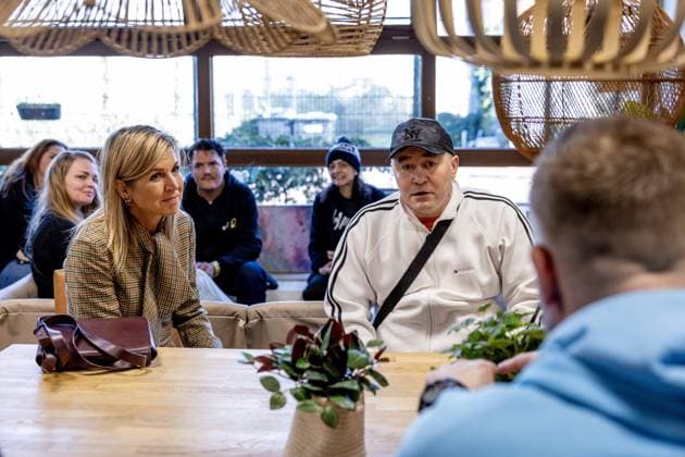 Amsterdam, The Netherlands, 2026-02-17 13:45:00 AMSTERDAM, February 17, 2026, homeless shelter. Queen Maxima visits a homeless shelter in Amsterdam. The visit focuses on support for homeless EU citizens and collaboration between healthcare and supply chain partners. PHOTO: NLBeeld POOL Nieboer Credit: NL Beeld Patrick van Emst  Copyright: xx x