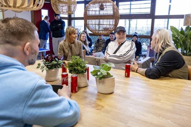 Amsterdam, The Netherlands, 2026-02-17 13:46:35 AMSTERDAM, February 17, 2026, homeless shelter. Queen Maxima visits a homeless shelter in Amsterdam. The visit focuses on support for homeless EU citizens and collaboration between healthcare and supply chain partners. PHOTO: NLBeeld POOL Nieboer Credit: NL Beeld Patrick van Emst  Copyright: xx x