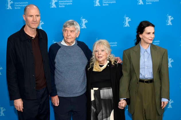 Lance Hammer, Tom Courtenay, Anna Calder Marshall and Juliette Binoche at the photocall for the feature film Queen at Sea at the Berlinale 2026 76 Berlin International Film Festival at the Hotel Grand Hyatt Berlin, 17 02 2026 Foto:xC.xNiehausx xFuturexImagex queen_6213