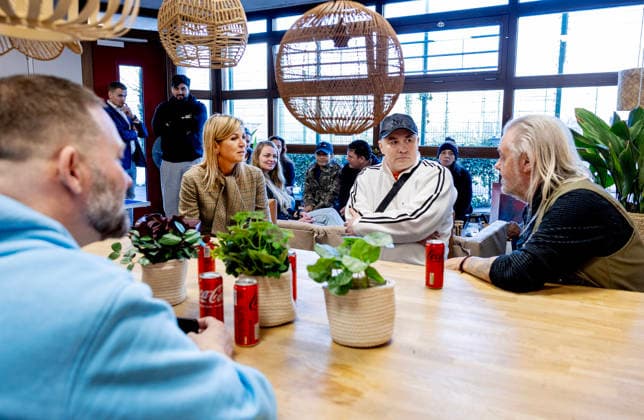 17-02-2026 Amsterdam Queen Maxima visited Opvanglocatie T6, a homeless shelter, to support homeless EU citizens and the collaboration between the relevant healthcare and support partners in Amsterdam. Â  Copyright: xPPEx