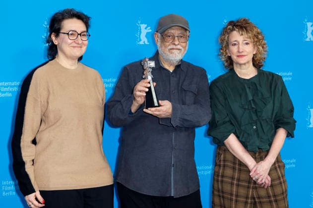 Barbara Wurm, Haile Gerima and Tricia Tuttle at the Berlinale Camera Photocall at the Berlinale 2026 76 Berlin International Film Festival at the Hotel Grand Hyatt Berlin, 17 02 2026 Foto:xC.xTamckex xFuturexImagex kamera_6205