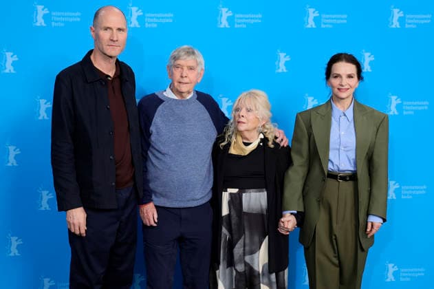 Lance Hammer, Tom Courtenay, Anna Calder Marshall and Juliette Binoche at the photocall for the feature film Queen at Sea at the Berlinale 2026 76 Berlin International Film Festival at the Hotel Grand Hyatt Berlin, 17 02 2026 Foto:xD.xBedrosianx xFuturexImagex queen_6272