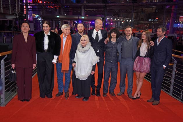 Steven Cree, Adolpho Veloso, Lance Hammer, Florence Hunt, Anna Calder Marshall, Tom Courtenay, Juliette Binoche, Tristan Goligher at the premiere QUEEN AT SEA as part of 76 BERLINALE International Berlin Film Festival at the Berlinale Palast at Potsdamer Platz in Berlin on 17 02 2026