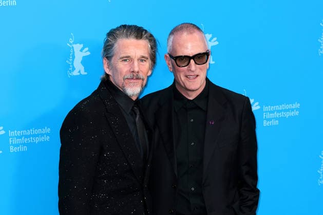 Ethan Hawke and Padraic McKinley at The Weight Photocall during the 76th Berlin International Film Festival Berlinale on February 17, 2026 in Berlin Berlinale 2026 The Weight Photocall with Ethan Hawke