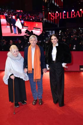 Anna Calder Marshall, Tom Courtenay and Juliette Binoche at the Queen at Sea film premiere as part of the 76th Berlinale International Film Festival on 17 02 2026 in Berlin Queen at Sea film premiere with Juliette Binoche at the 76th Berlinale in Berlin