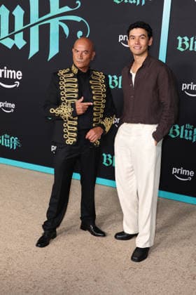 World Premiere Of Amazon Prime Video s The Bluff in Los Angeles, USA, 17 February 2026 Temuera Morrison and guest at the World Premiere Of Amazon Prime Video s The Bluff held at the TCL Chinese Theatre IMAX on 17 February 2026 in Hollywood, Los Angeles, California, United States., Credit:Xavier Collin Avalon United States, California, Los Angeles  Copyright: xXavierxCollinx xAvalonx 1076081422