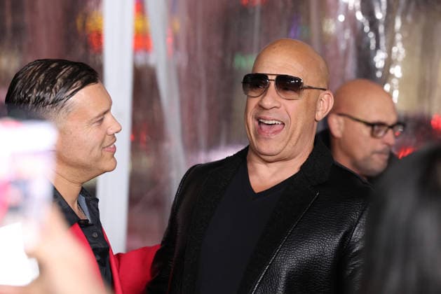 World Premiere Of Amazon Prime Video s The Bluff in Los Angeles, USA, 17 February 2026 Frank E. Flowers, Vin Diesel and guest at the World Premiere Of Amazon Prime Video s The Bluff held at the TCL Chinese Theatre IMAX on 17 February 2026 in Hollywood, Los Angeles, California, United States., Credit:Xavier Collin Avalon United States, California, Los Angeles  Copyright: xXavierxCollinx xAvalonx 1076103358