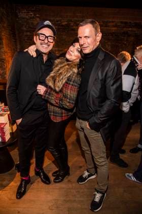 Bruno Eyron, Alice Brauner Michael Zechbauer as guests at Traumfabrik Babelsberg and Kreisfilm Party at Fotografiska Berlin at the Berlinale 76 International Film Festival on 17 02 2026 in Berlin Berlin Germany